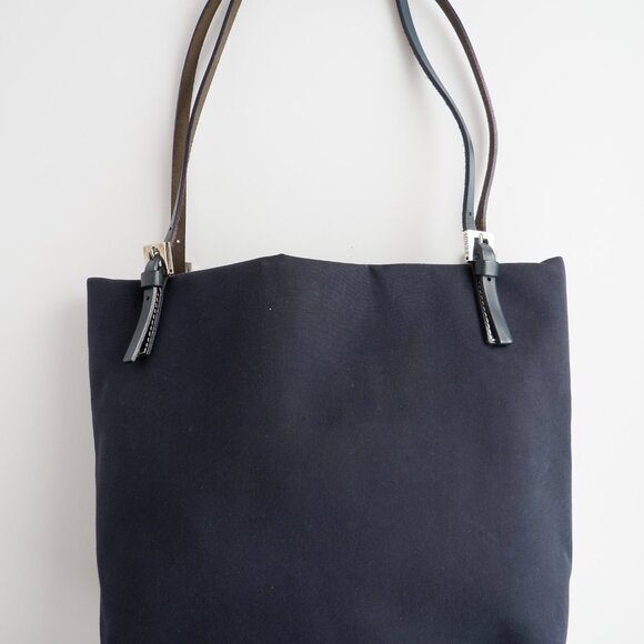 Authentic Preowned Fendi Navy Canvas FF Logo Tote Bag - Picture 5 of 15